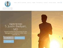 Tablet Screenshot of integrativepainandspine.com